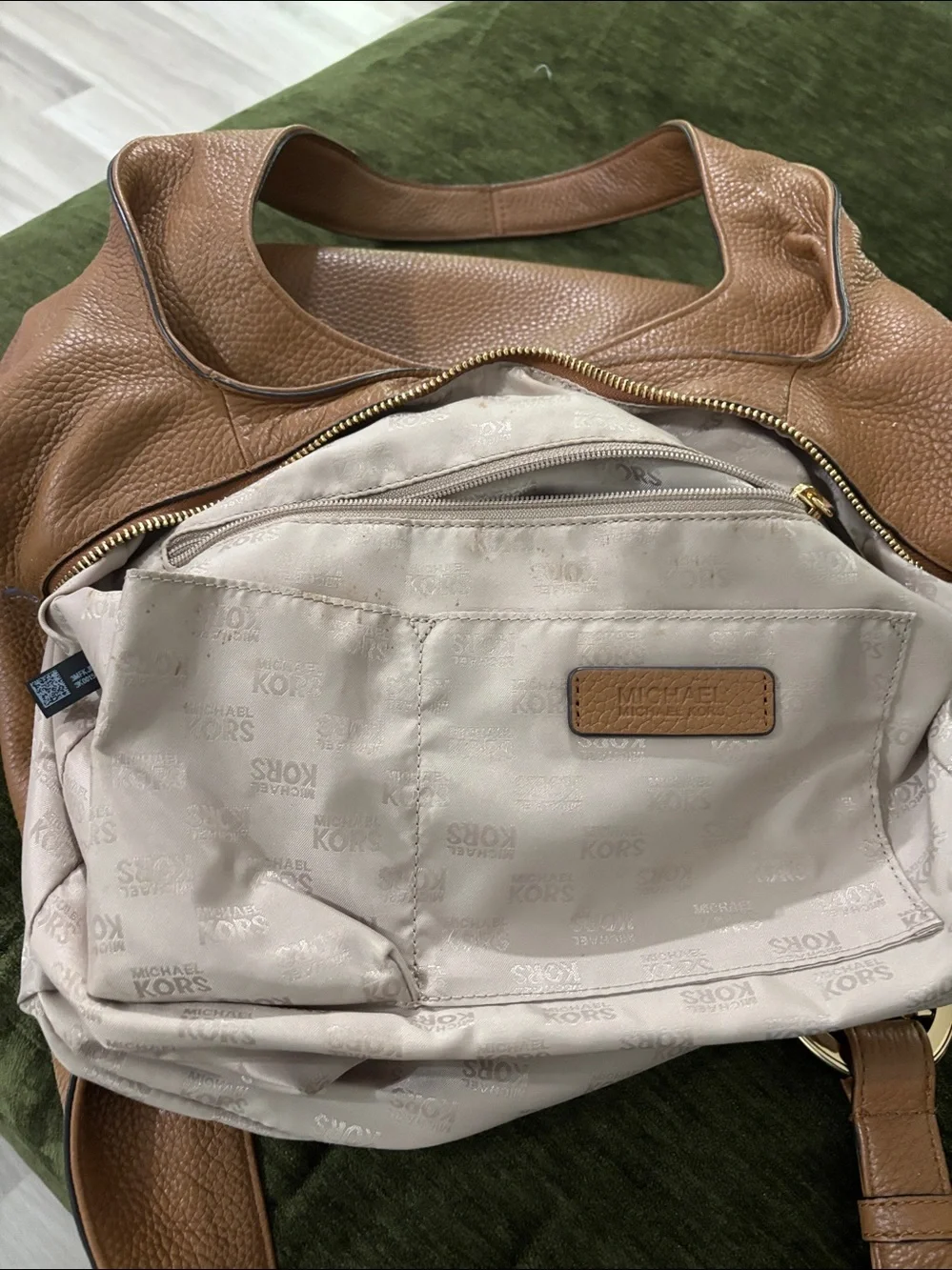 Michael Kors Large Fulton Tote Camel Leather Shoulder Bag